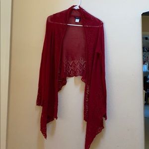 BCBG red cardigan